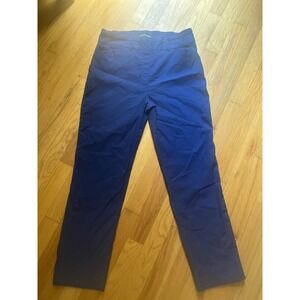 Hilary Radley Womens Royal Blue Stretch Pull On Straight Leg Pants Size Large